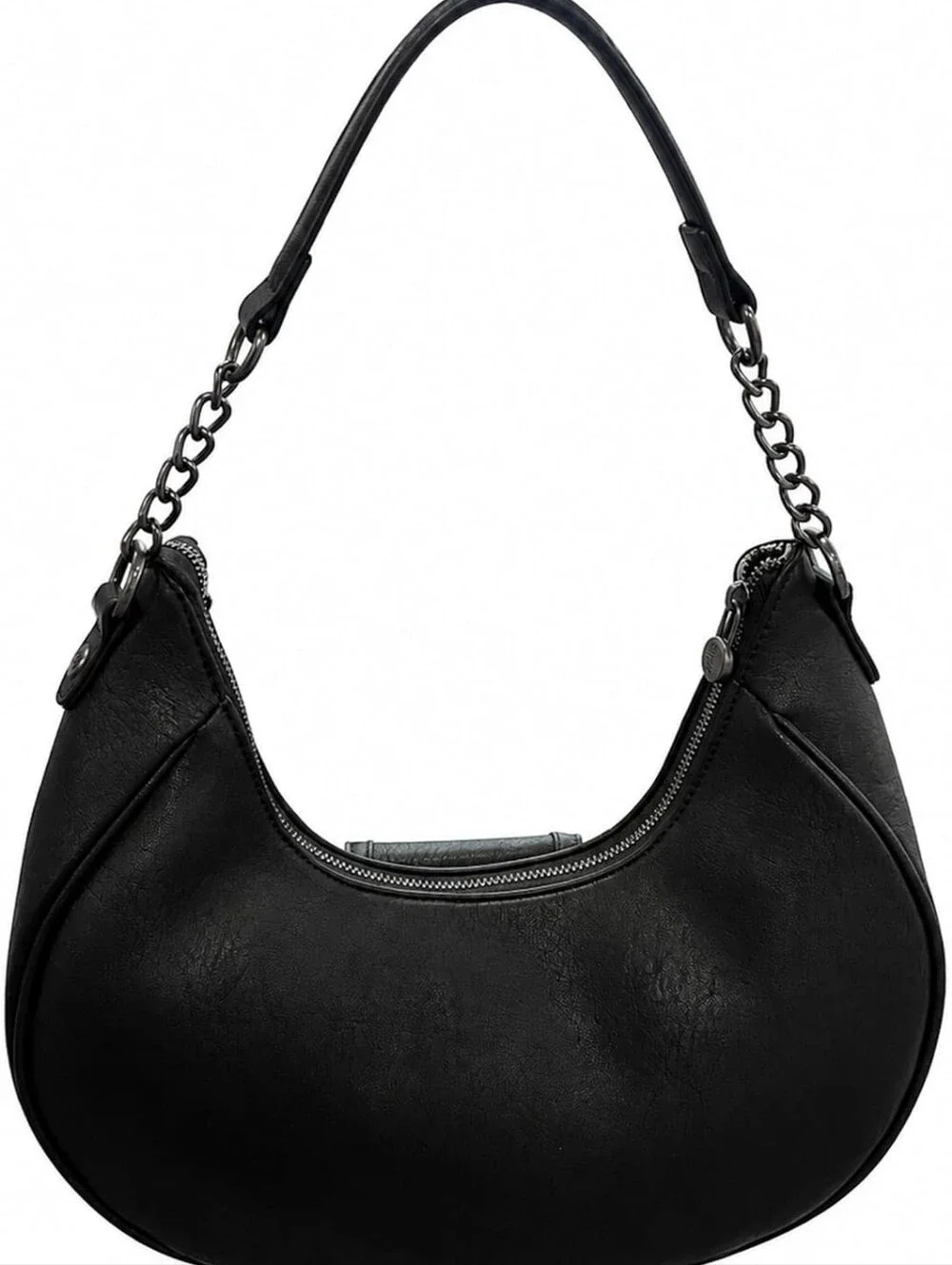 Juicy Couture Black Crescent Hobo Bag with Charm Detail